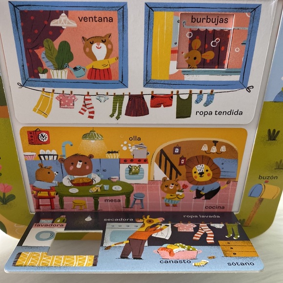 Baby/Toddler/Children Board Book in Spanish " Los Nombres de las Cosas" Tapitas - Picture 7 of 16